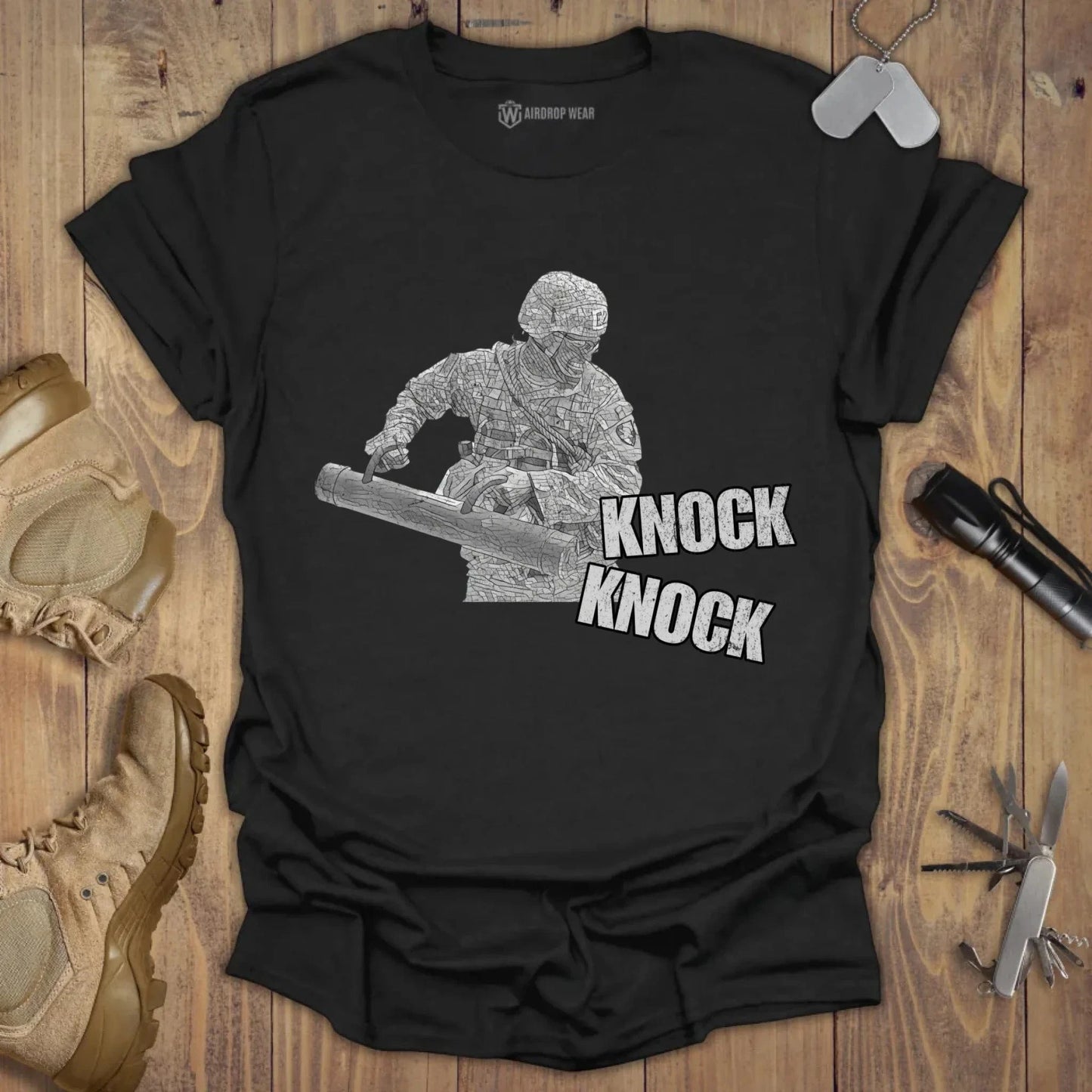 Knock Knock T-shirt Black