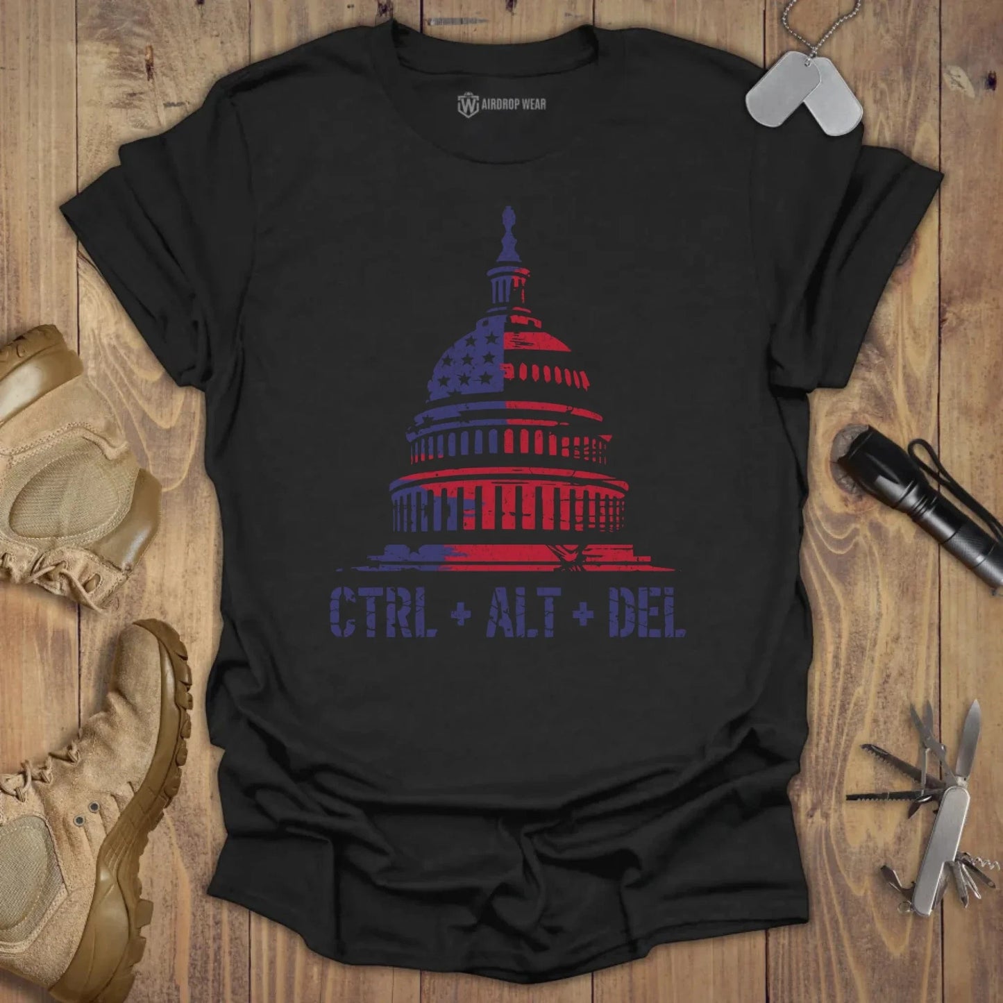 CTRL + ALT + DEL T-shirt Black