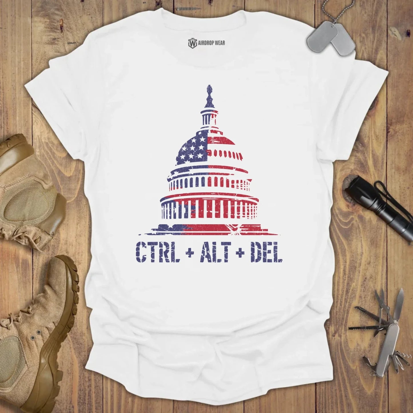CTRL + ALT + DEL T-shirt White