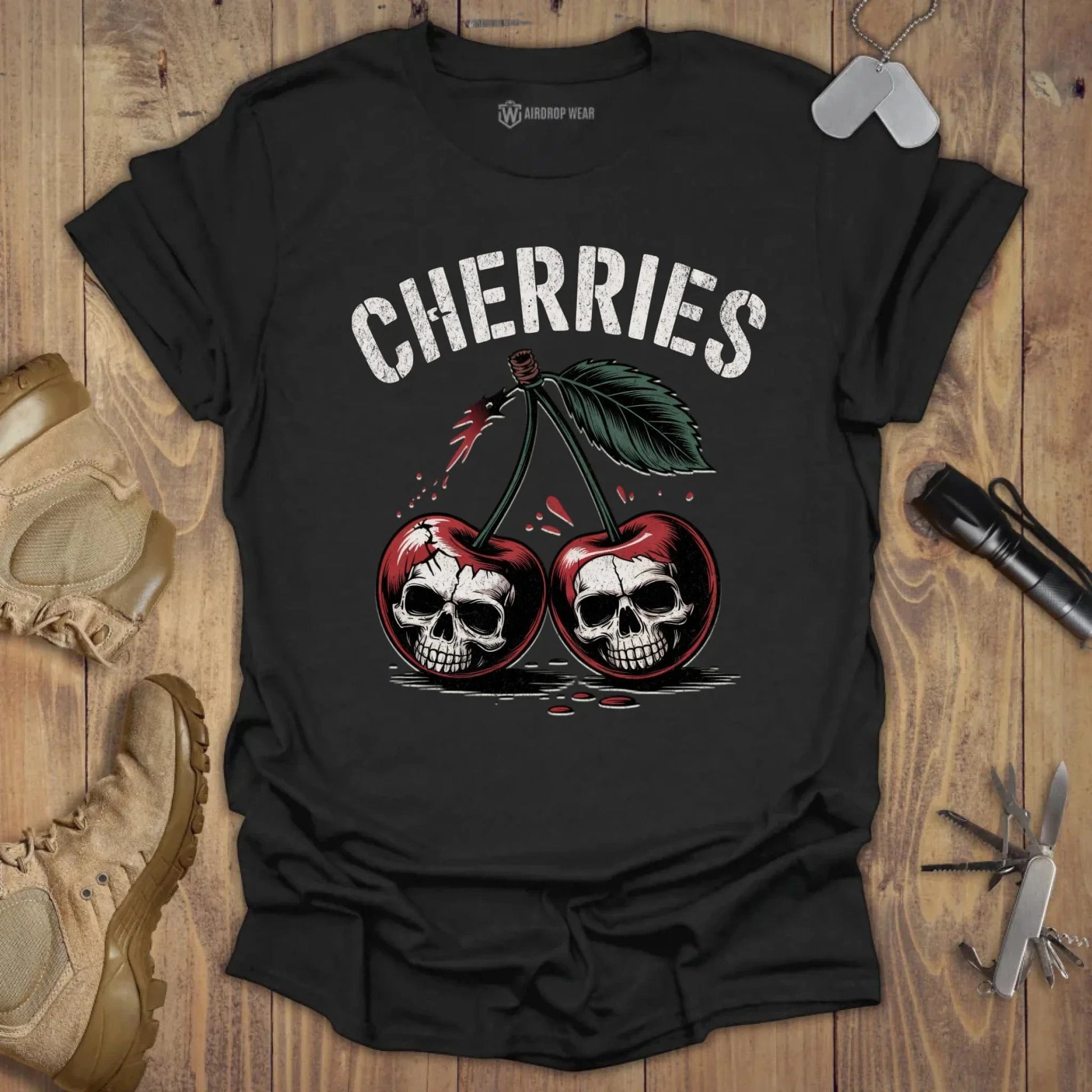 Cherries T-shirt Black