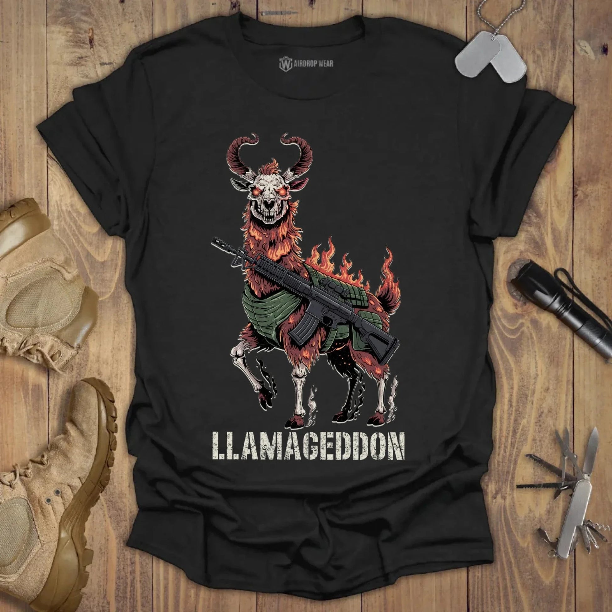 Llamageddon T-shirt Black