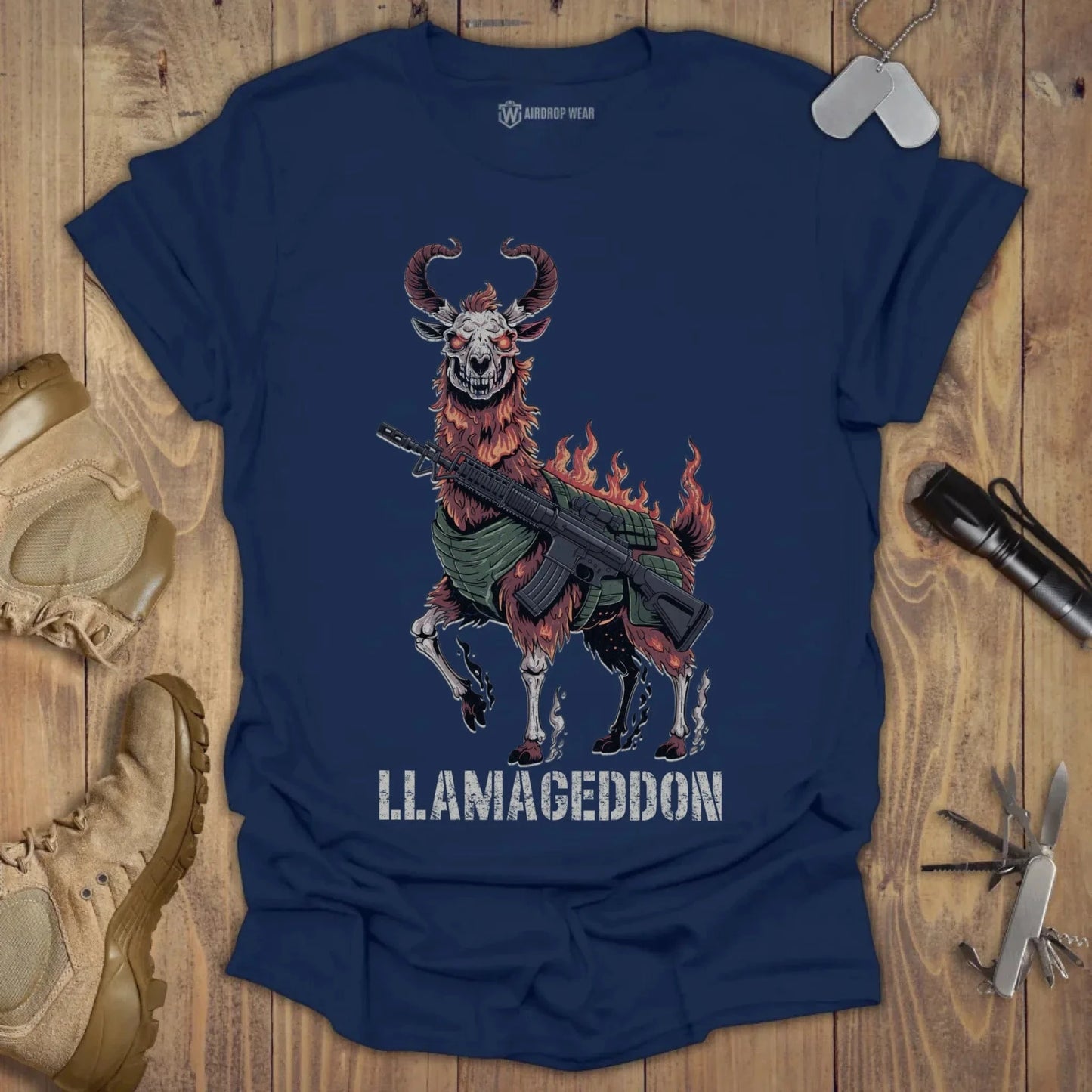Llamageddon T-shirt Navy