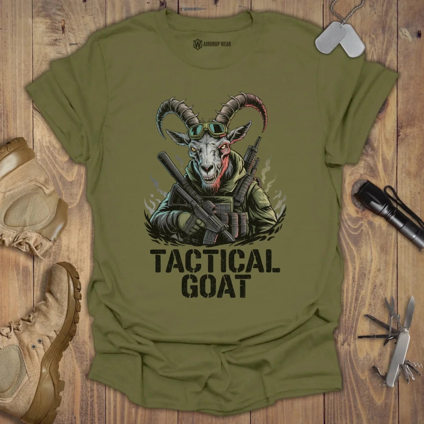 Tactical GOAT T-shirt Military Green