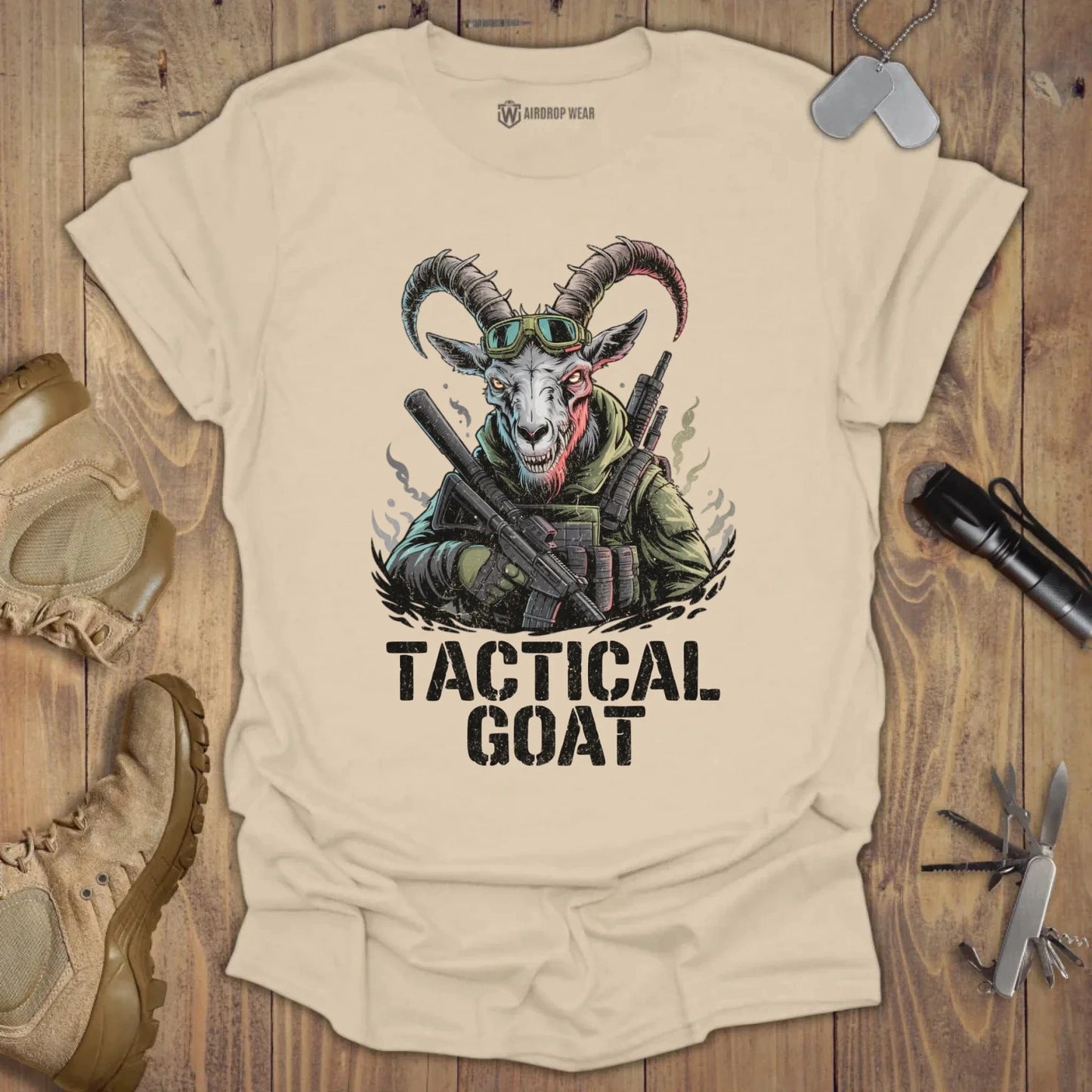 Tactical GOAT T-shirt Sand