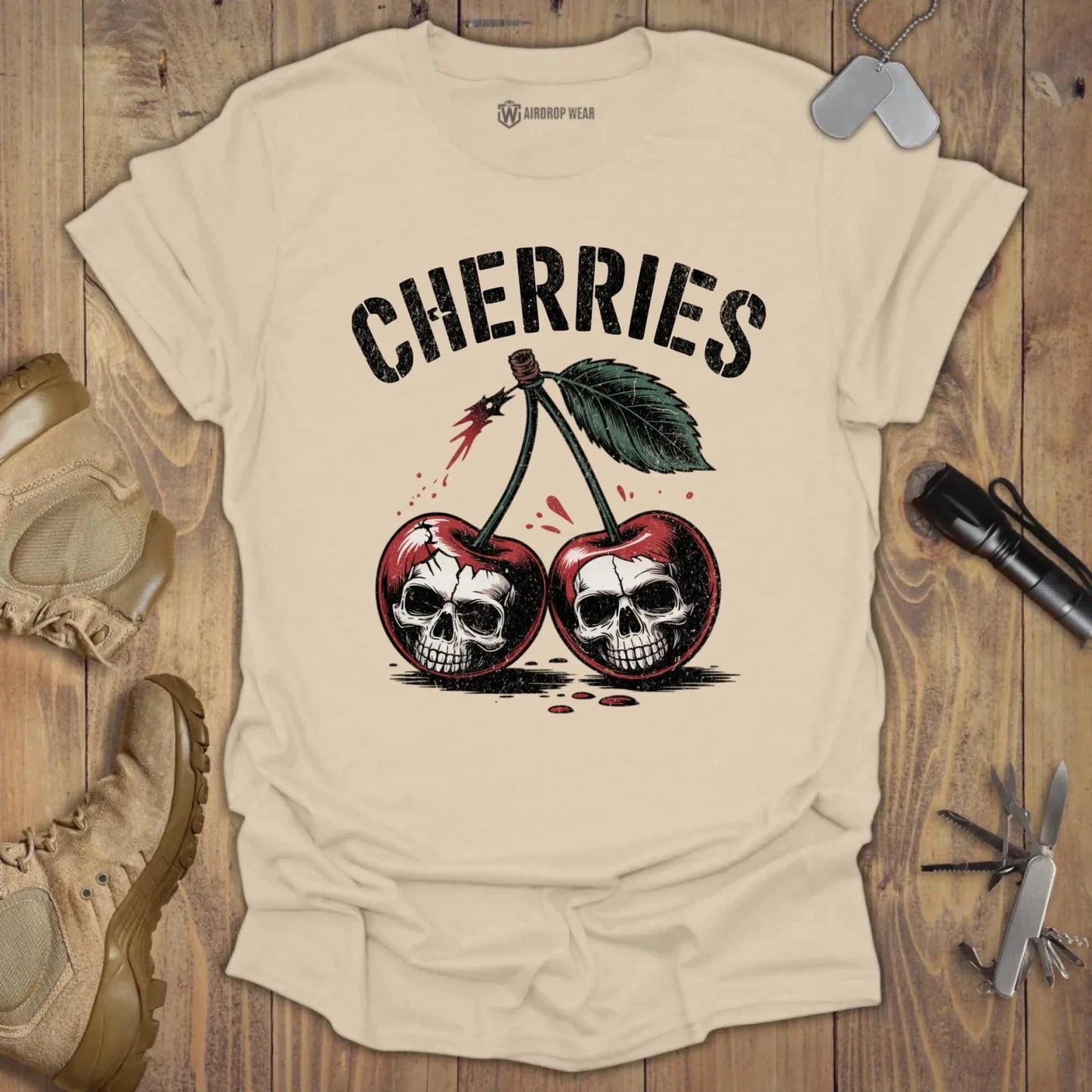 Cherries T-shirt Sand