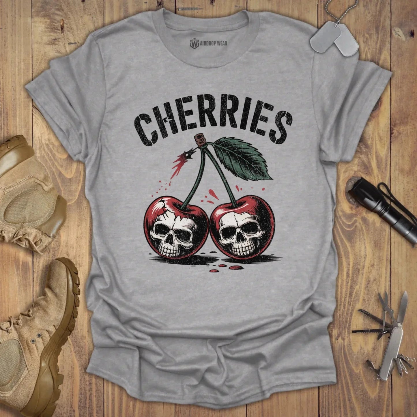 Cherries T-shirt Sport Grey