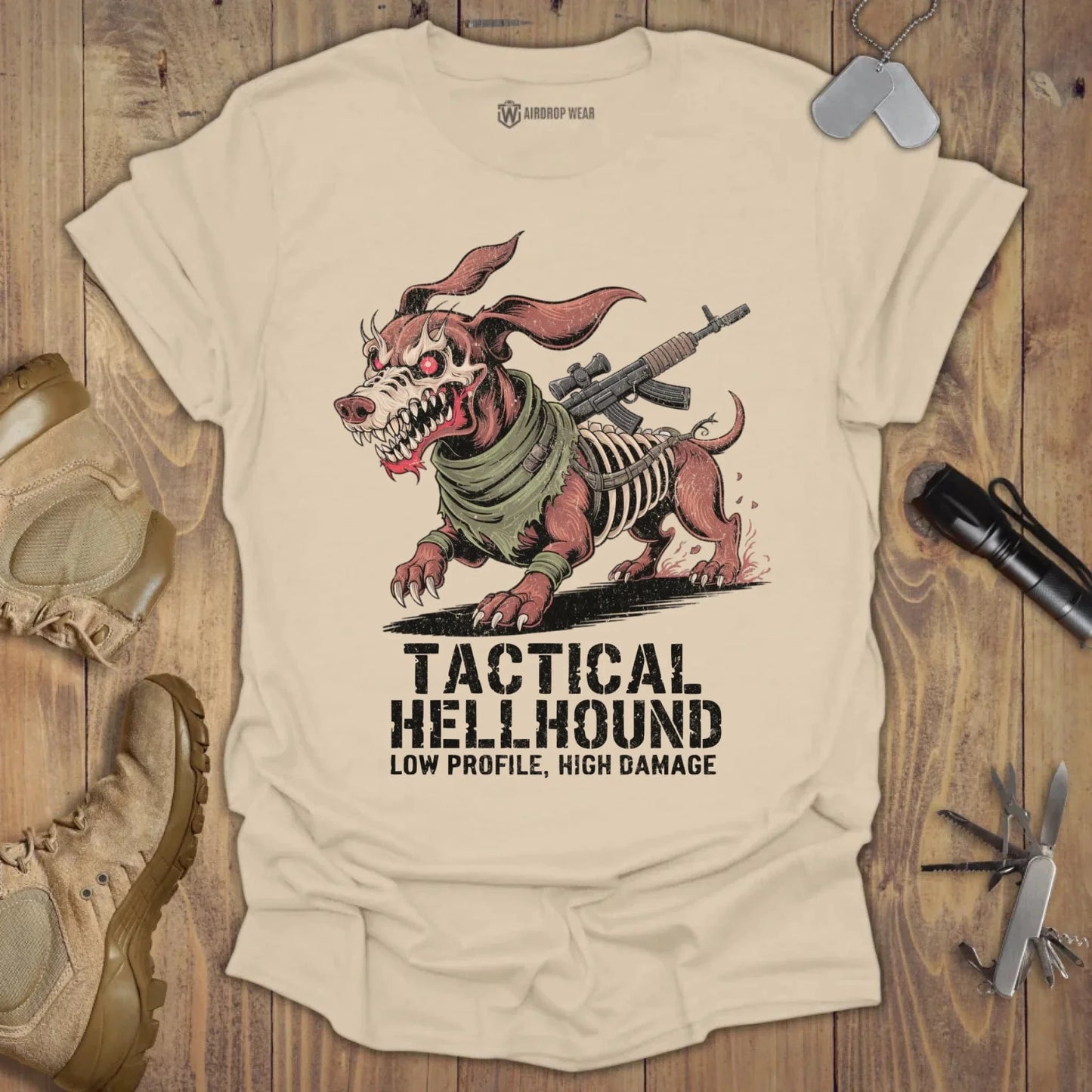 Tactical Hellhound T-shirt Sand