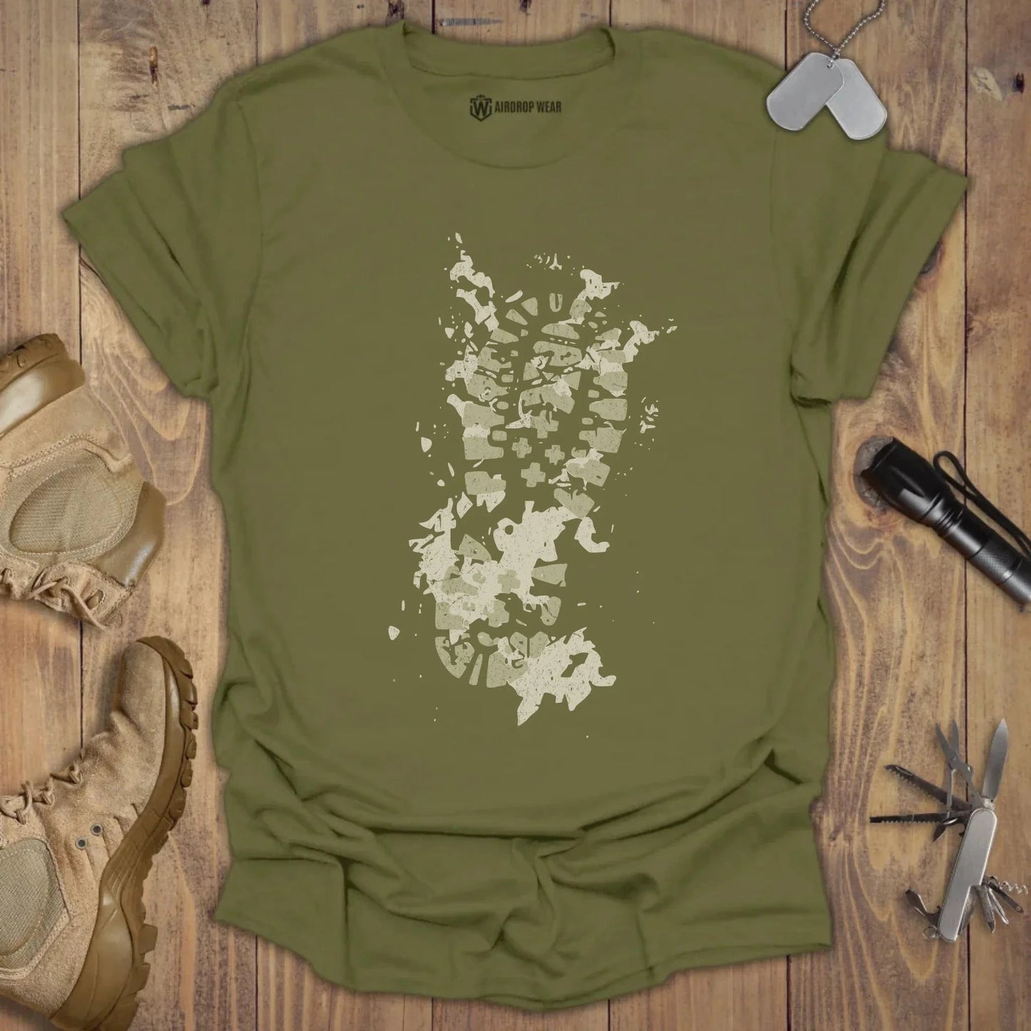 Boot T-shirt Military Green