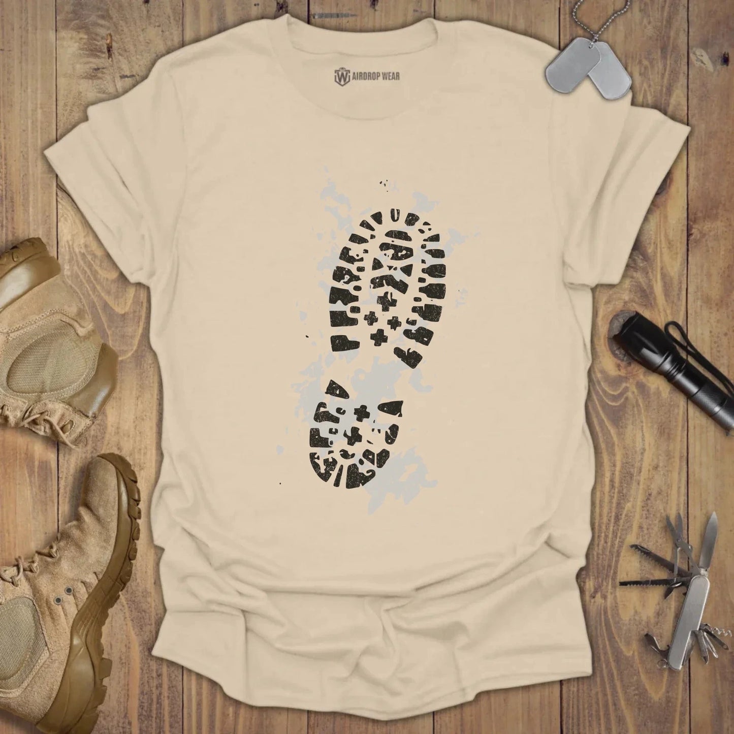 Boot T-shirt Sand