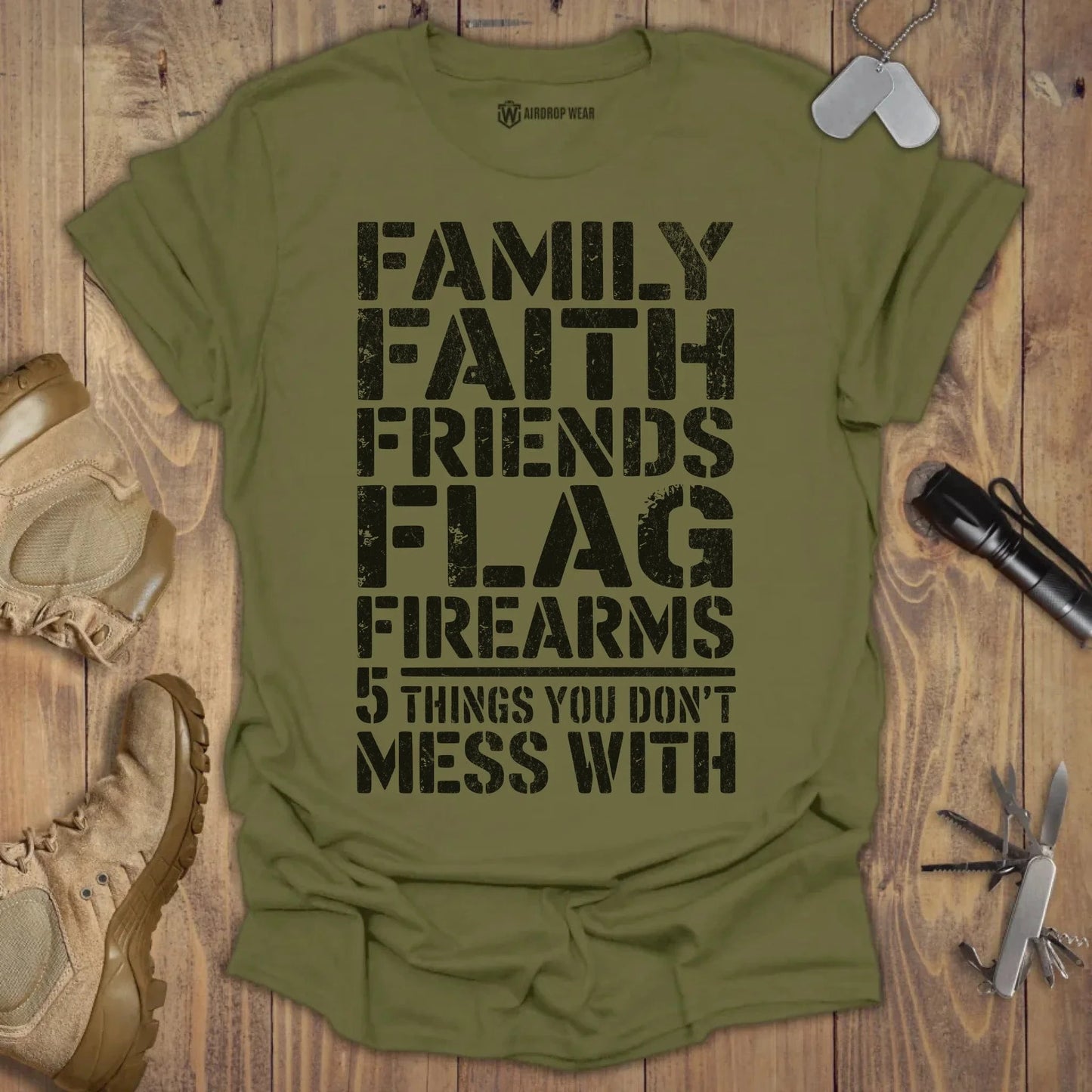 5 Things T-shirt Military Green