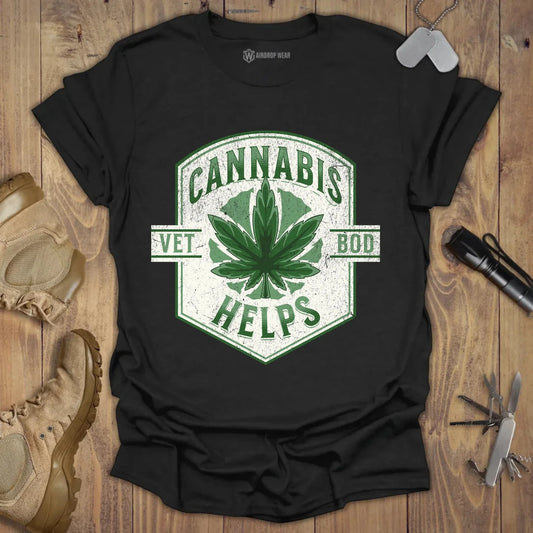Cannabis Helps T-shirt Black