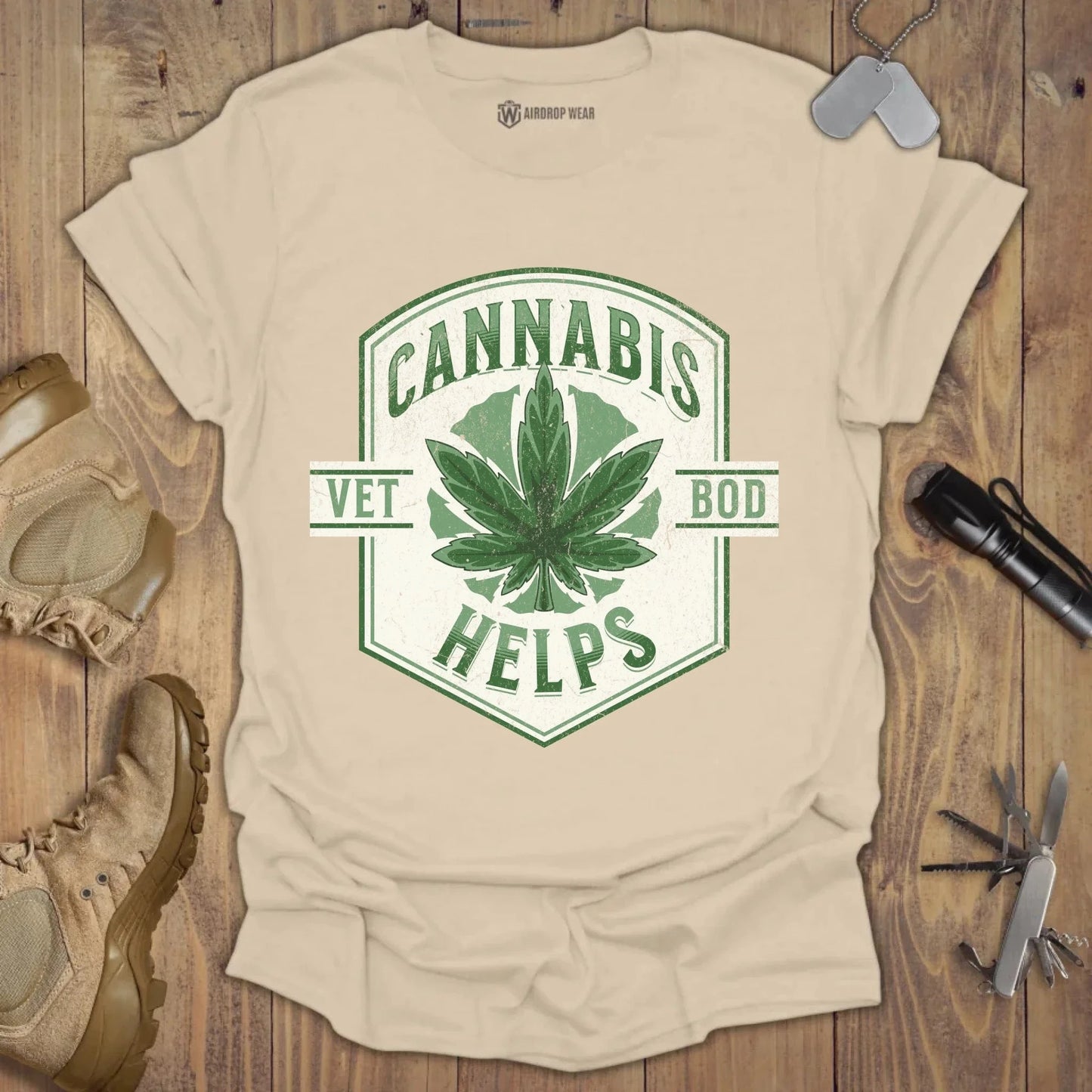 Cannabis Helps T-shirt Sand