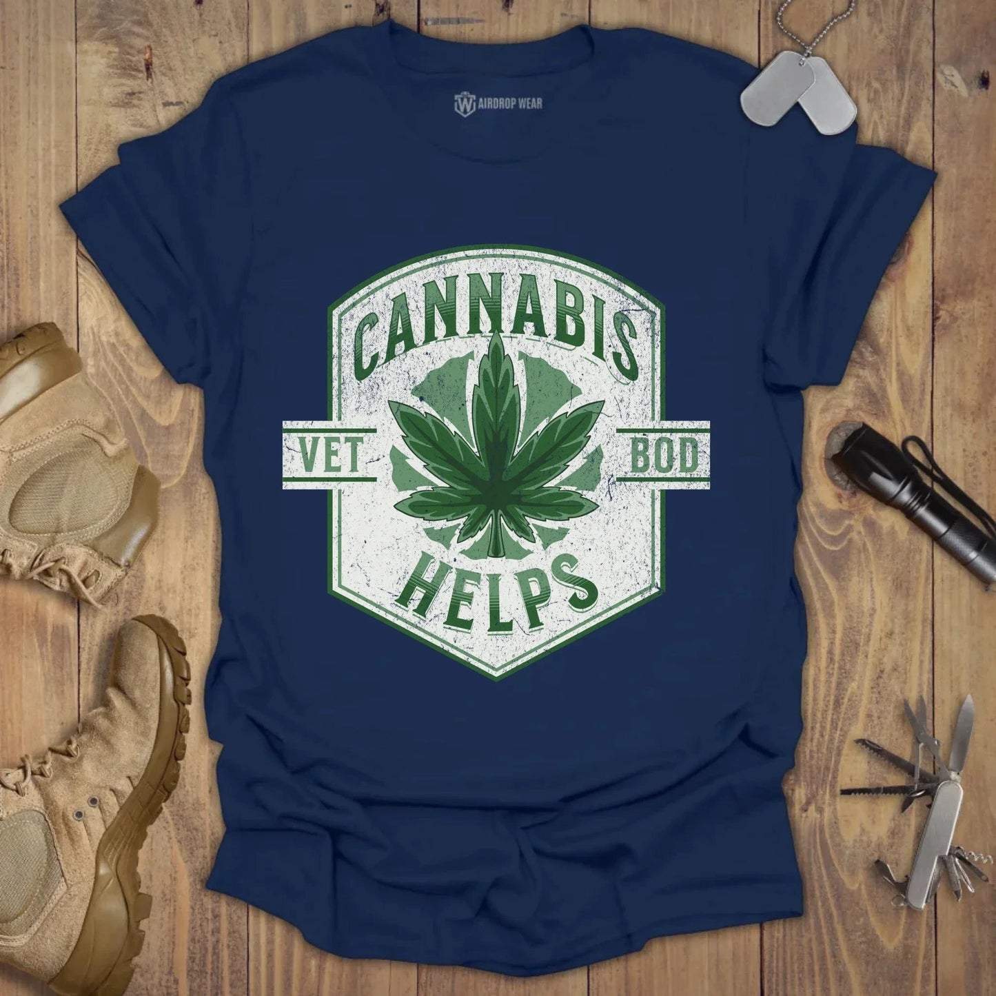 Cannabis Helps T-shirt Navy
