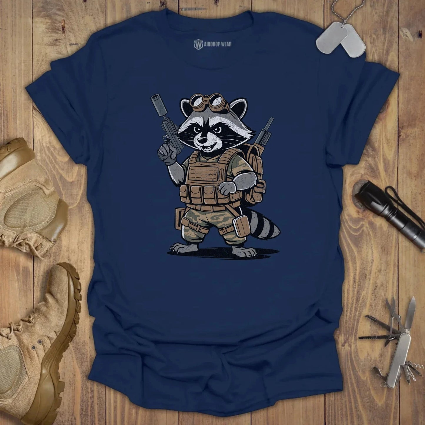 Recon Raccoon T-shirt Navy