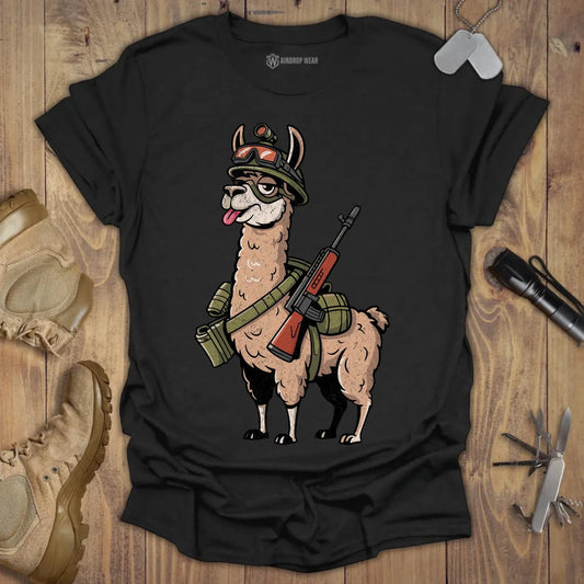 Tactical Llama T-shirt Black