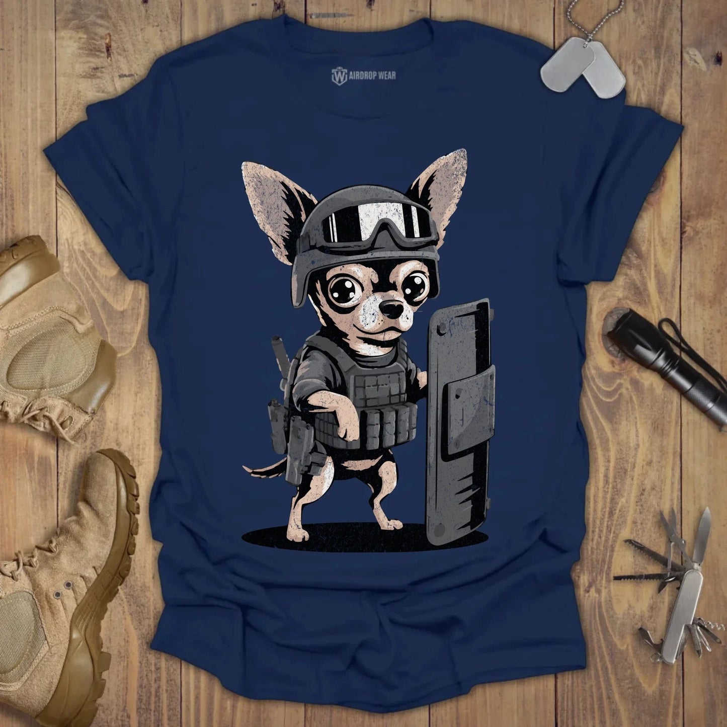 Close Quarter Combat Chihuahua T-shirt Navy