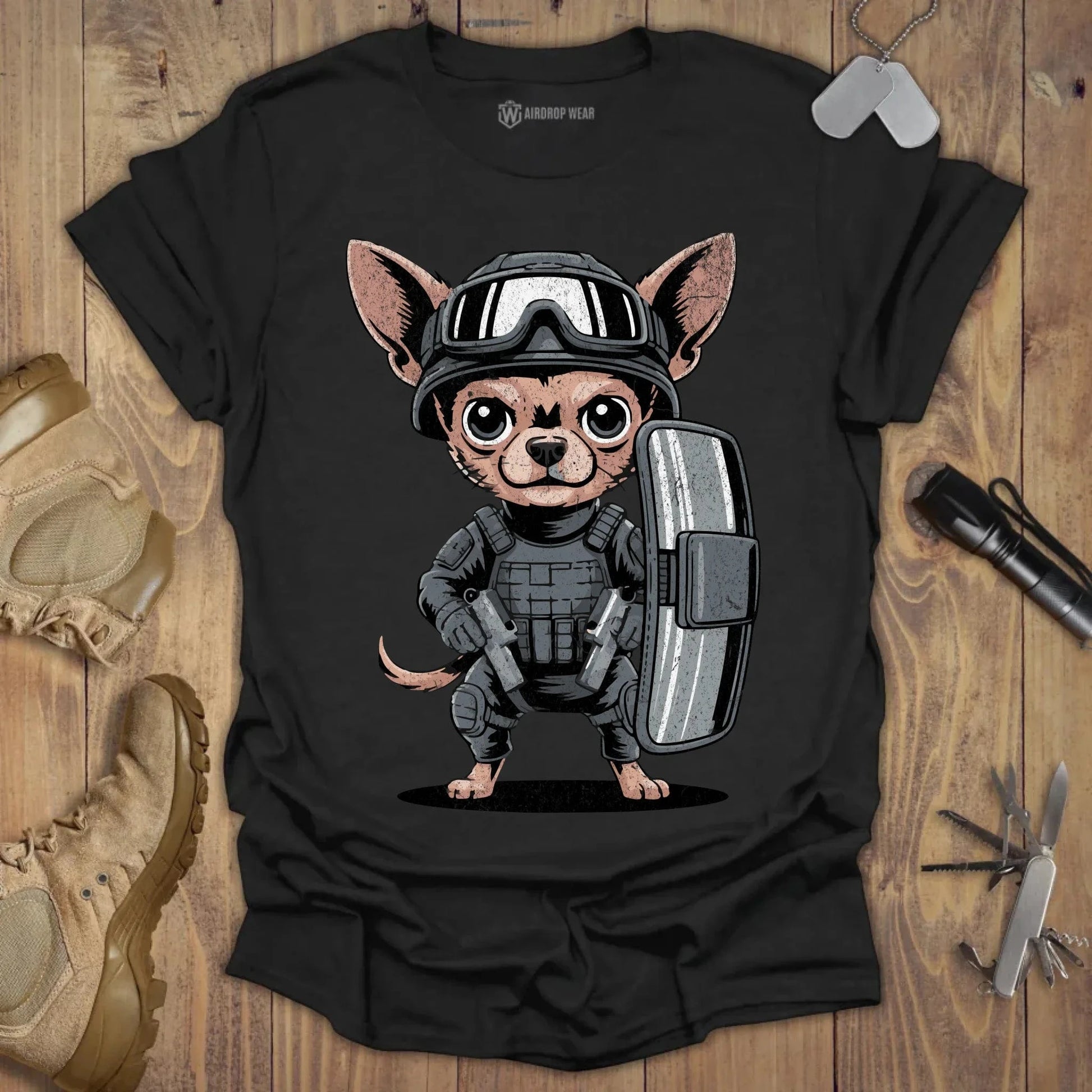 Close Quarter Combat Chihuahua T-shirt Black