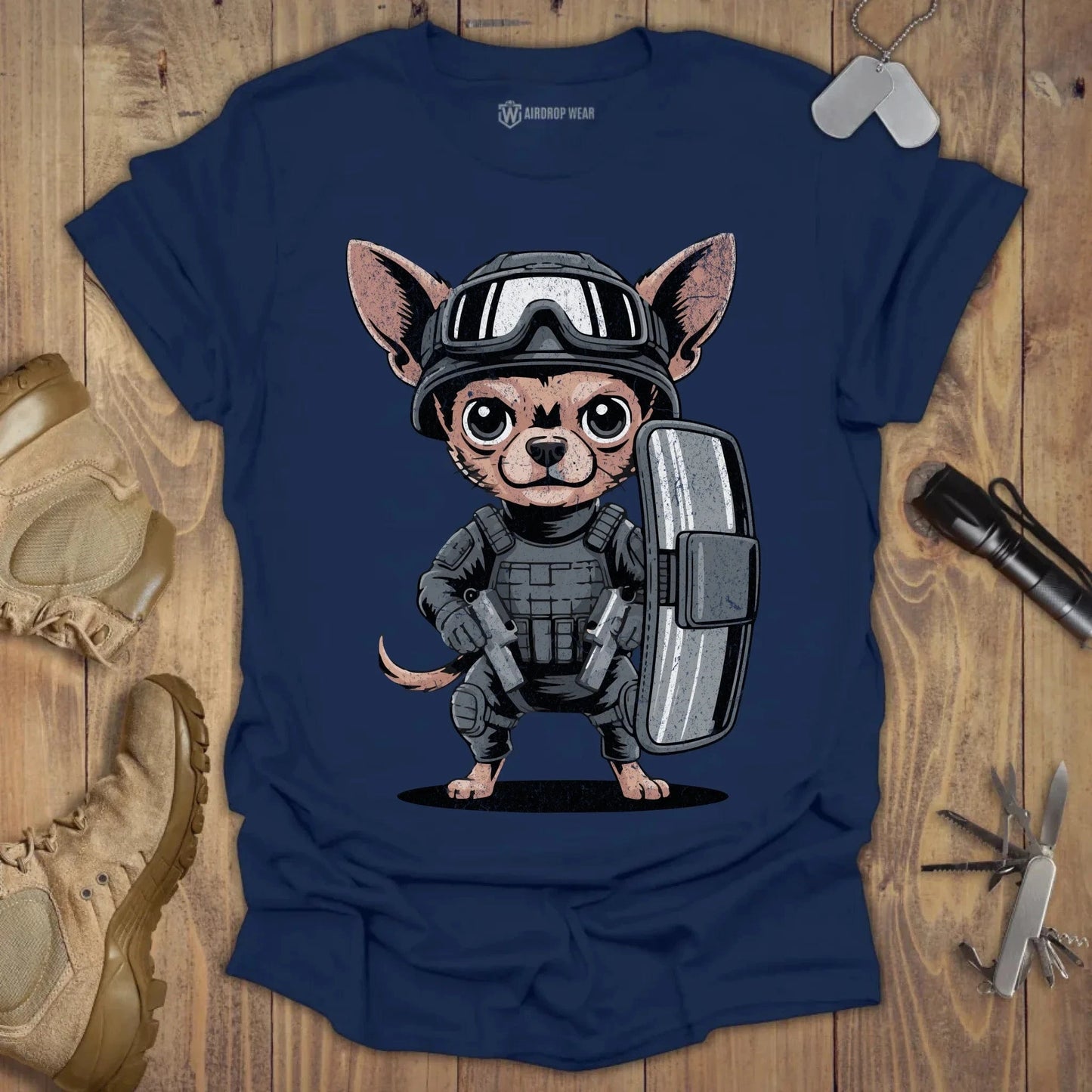 Close Quarter Combat Chihuahua T-shirt Navy