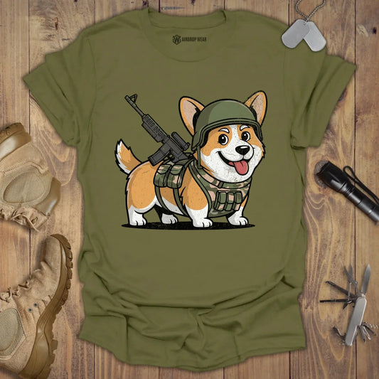 Tactical Corgi T-shirt Military Green