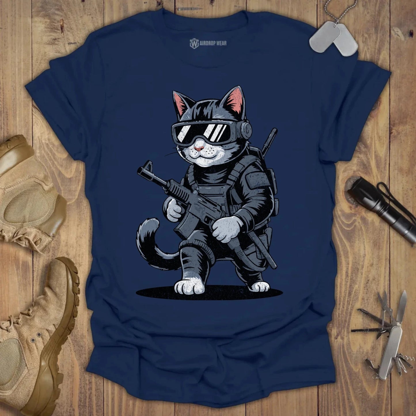 SpecOps Cat T-shirt Navy