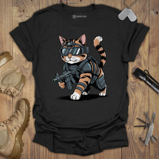 SpecOps Cat T-shirt Black