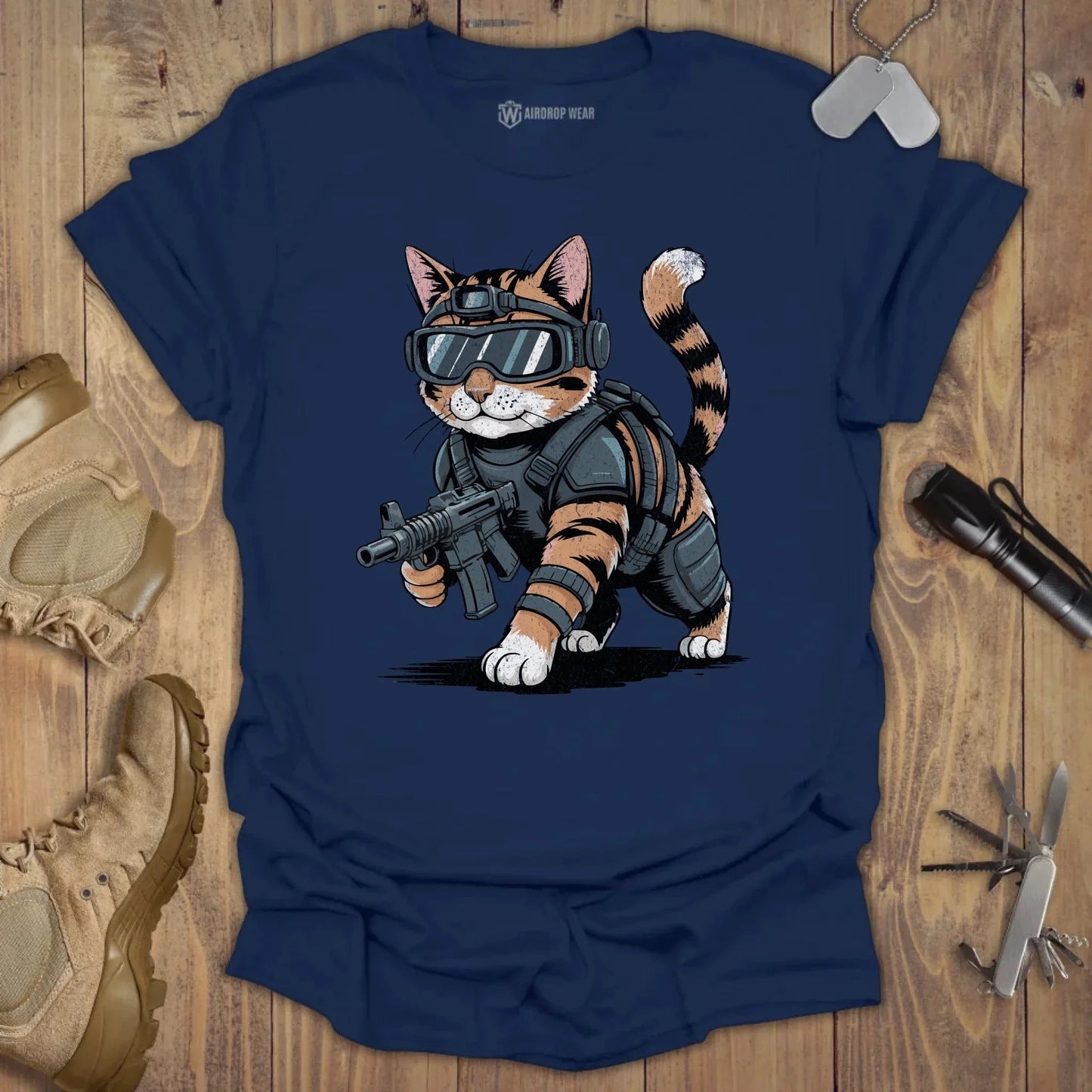 SpecOps Cat T-shirt Navy