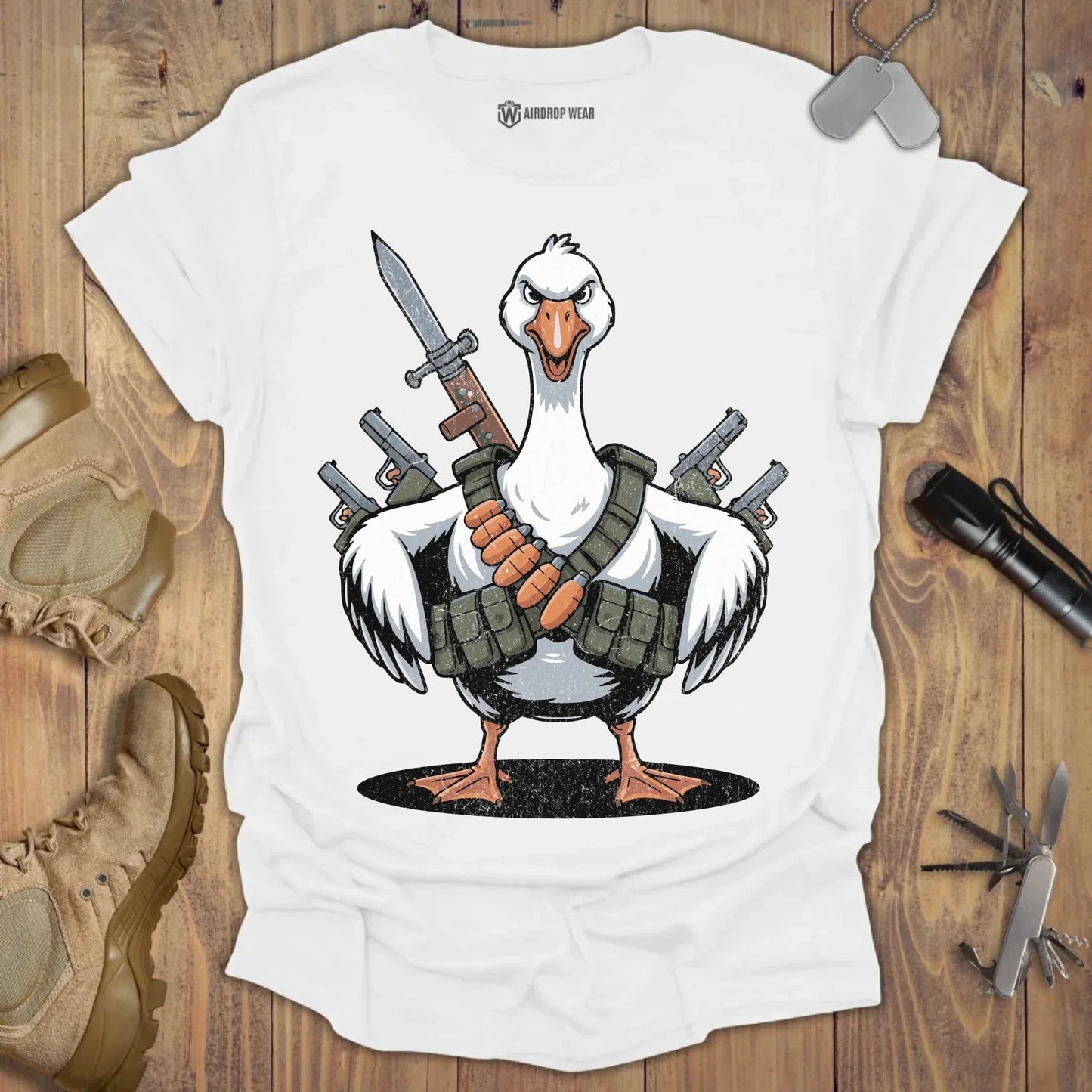 Attack Goose T-shirt White