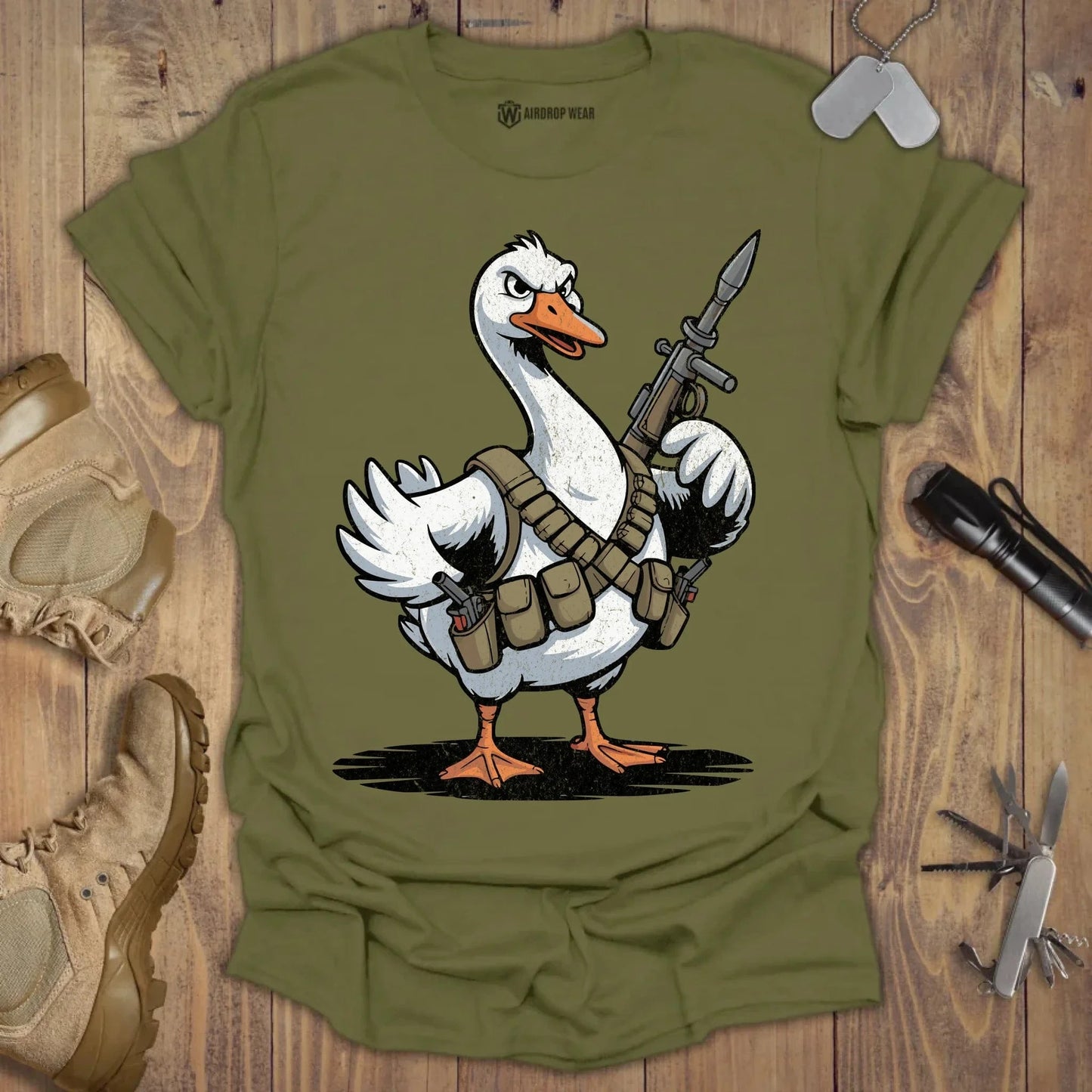 Attack Goose T-shirt Military Green