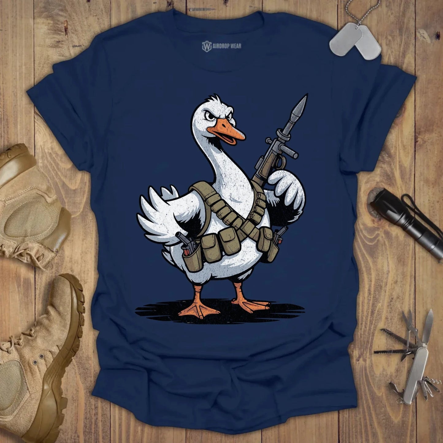 Attack Goose T-shirt Navy