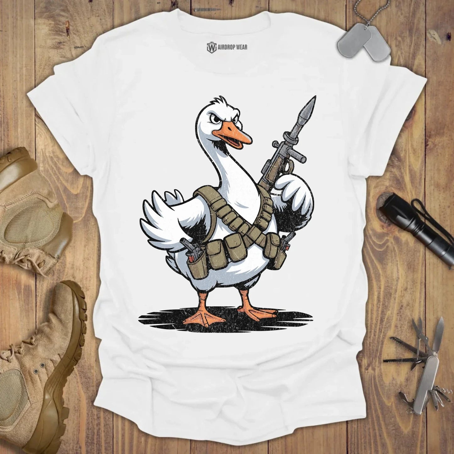 Attack Goose T-shirt White