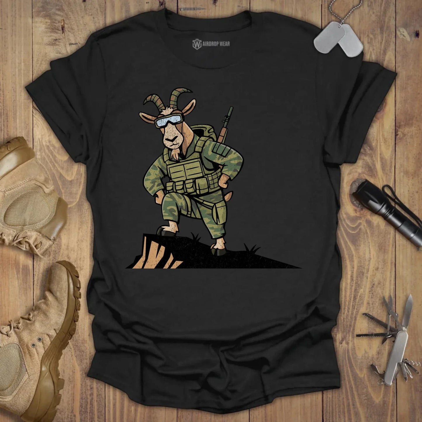 Tactical Goat T-shirt Black