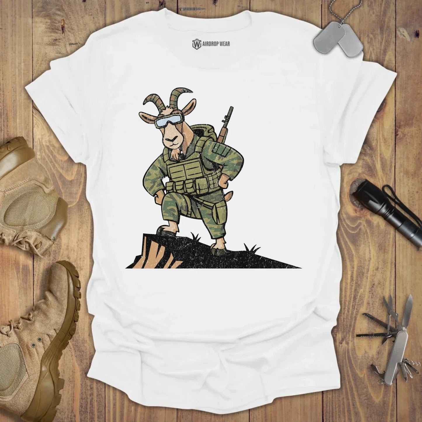 Tactical Goat T-shirt White