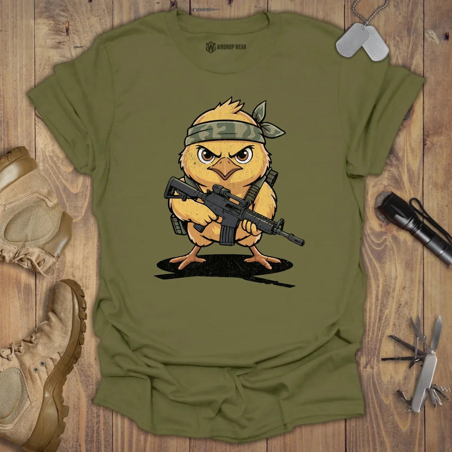 Tactical Chick T-shirt Military Green