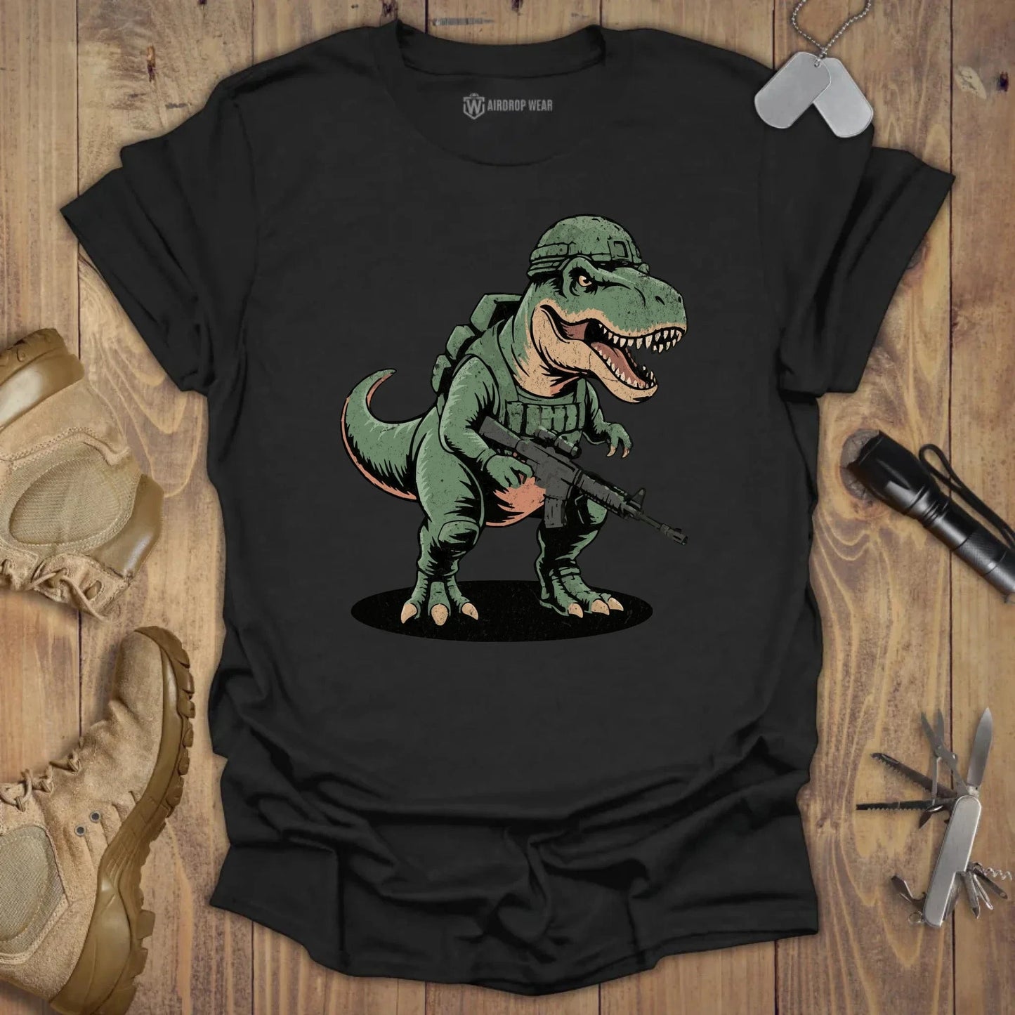 Tactical T-Rex T-shirt Black