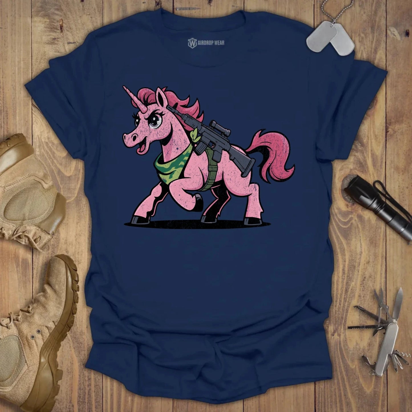 Tactical Unicorn T-shirt Navy