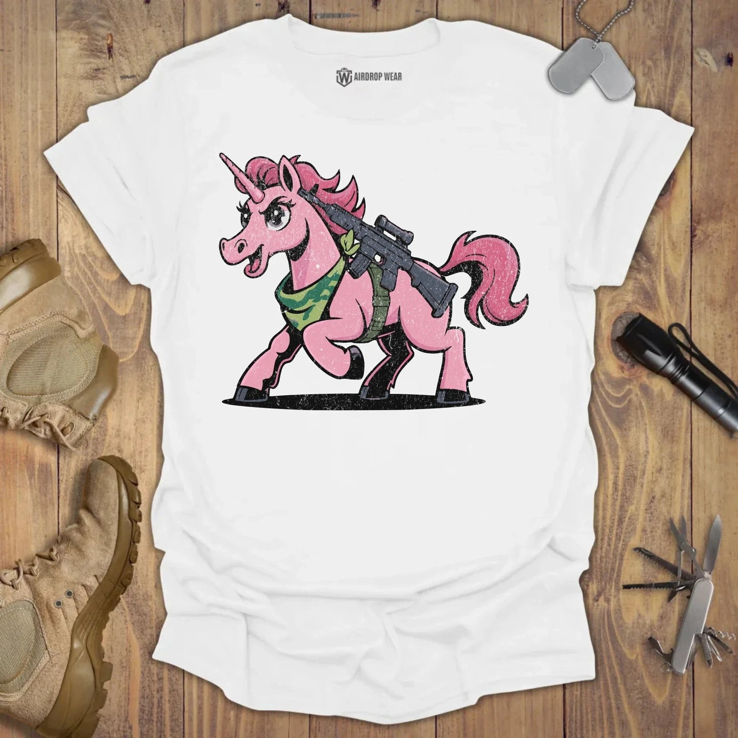 Tactical Unicorn T-shirt White