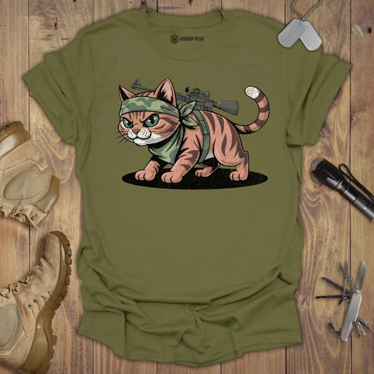 SpecOps Cat T-shirt Military Green