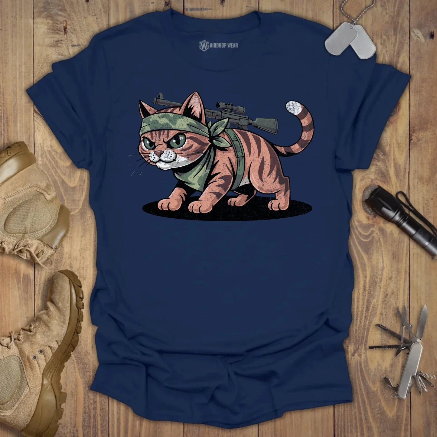 SpecOps Cat T-shirt Navy