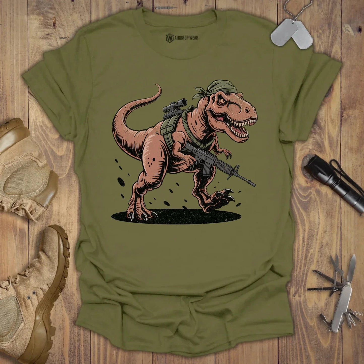 Jurassic Ops T-shirt Military Green