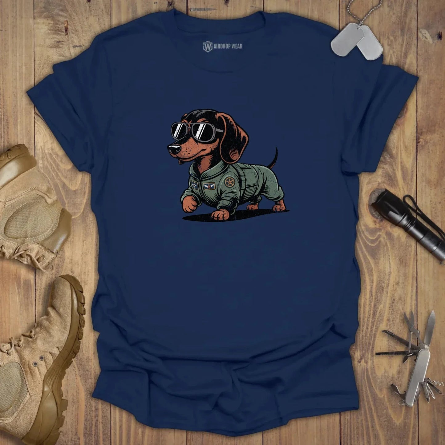 Fighter Pilot Sausage T-shirt Navy