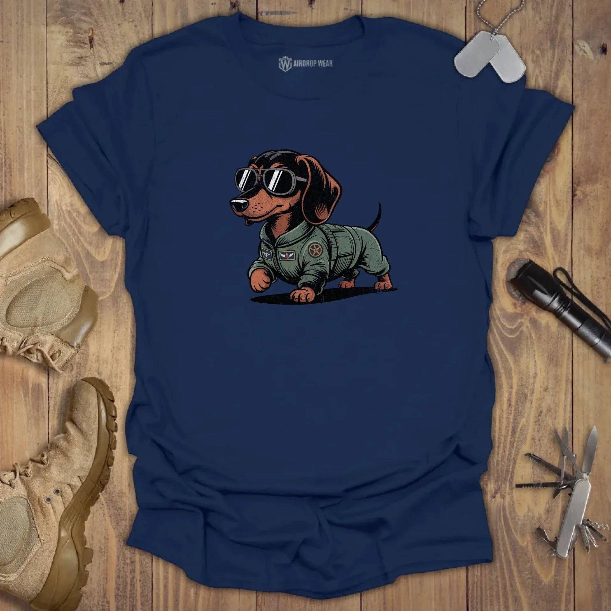 Fighter Pilot Sausage T-shirt Navy