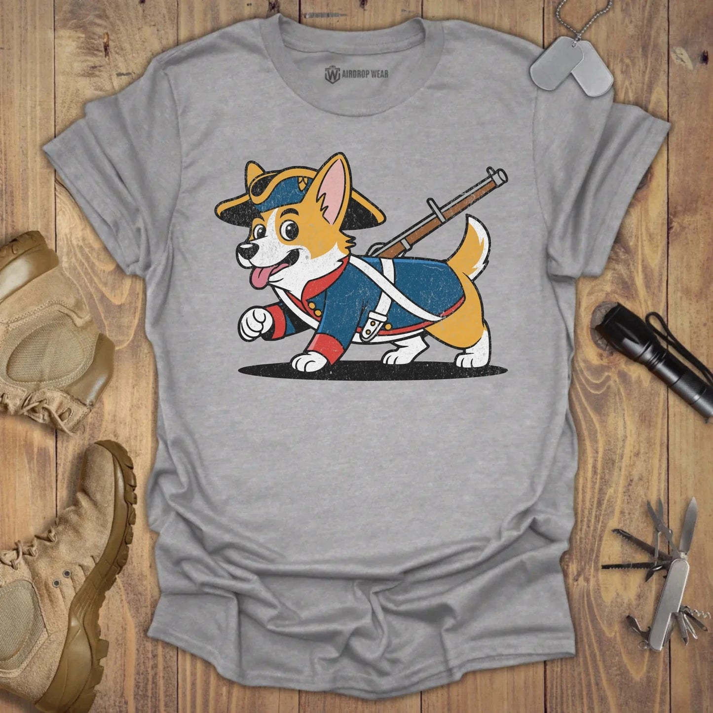 1776 Corgi T-shirt Sport Grey