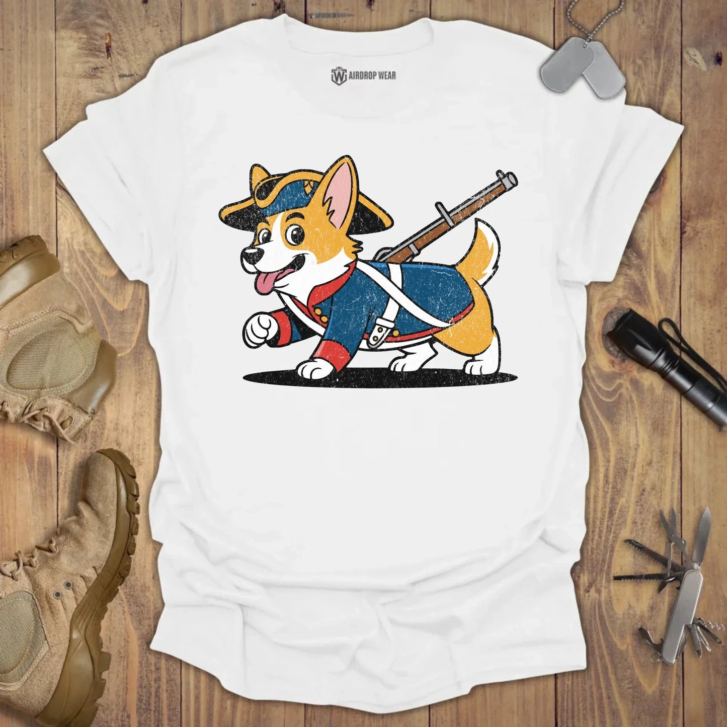 1776 Corgi T-shirt White