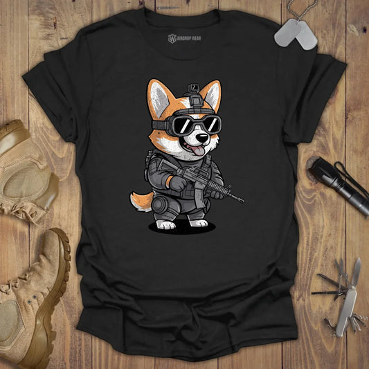 Special Ops Corgi T-shirt Black