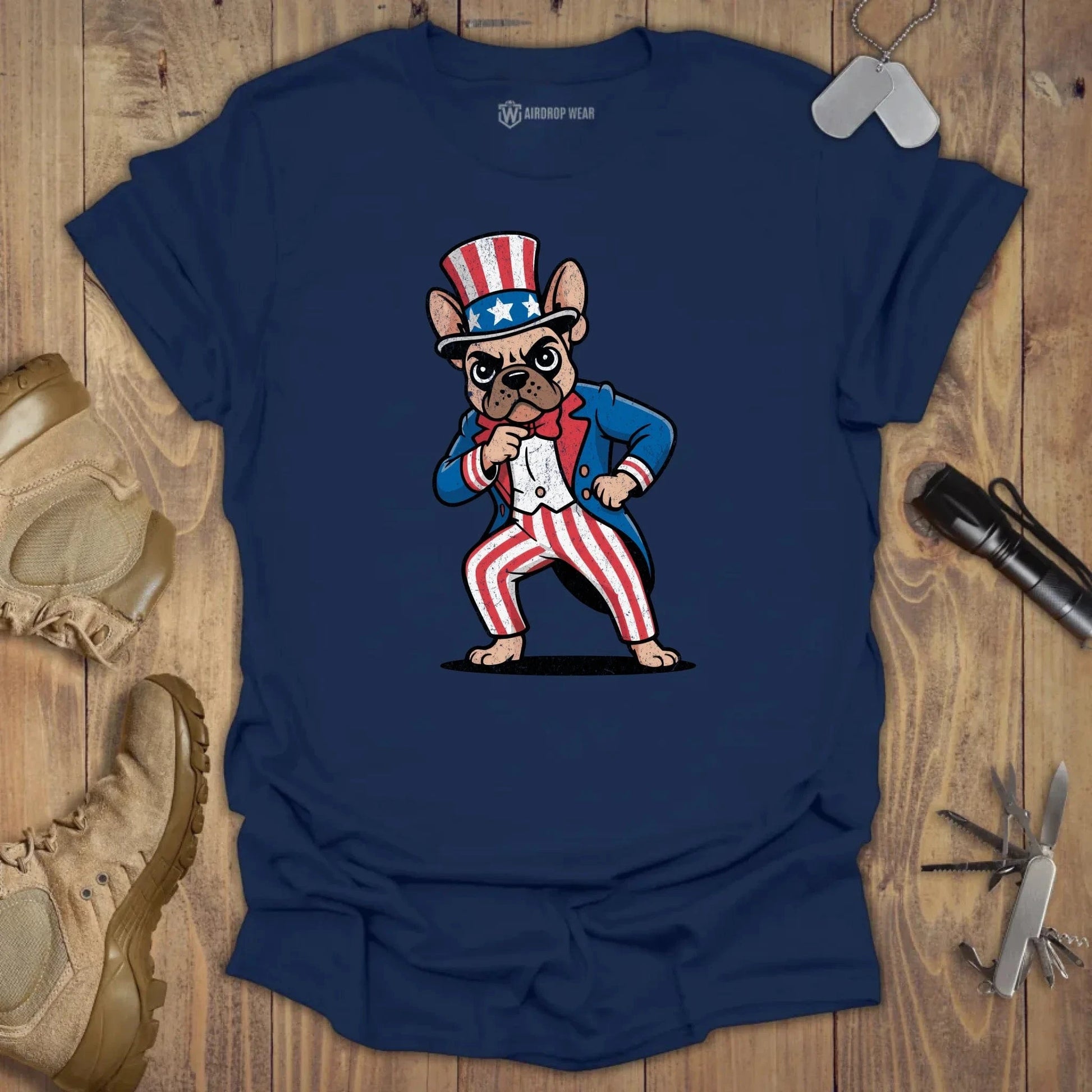 I Want You Frenchie T-shirt Navy