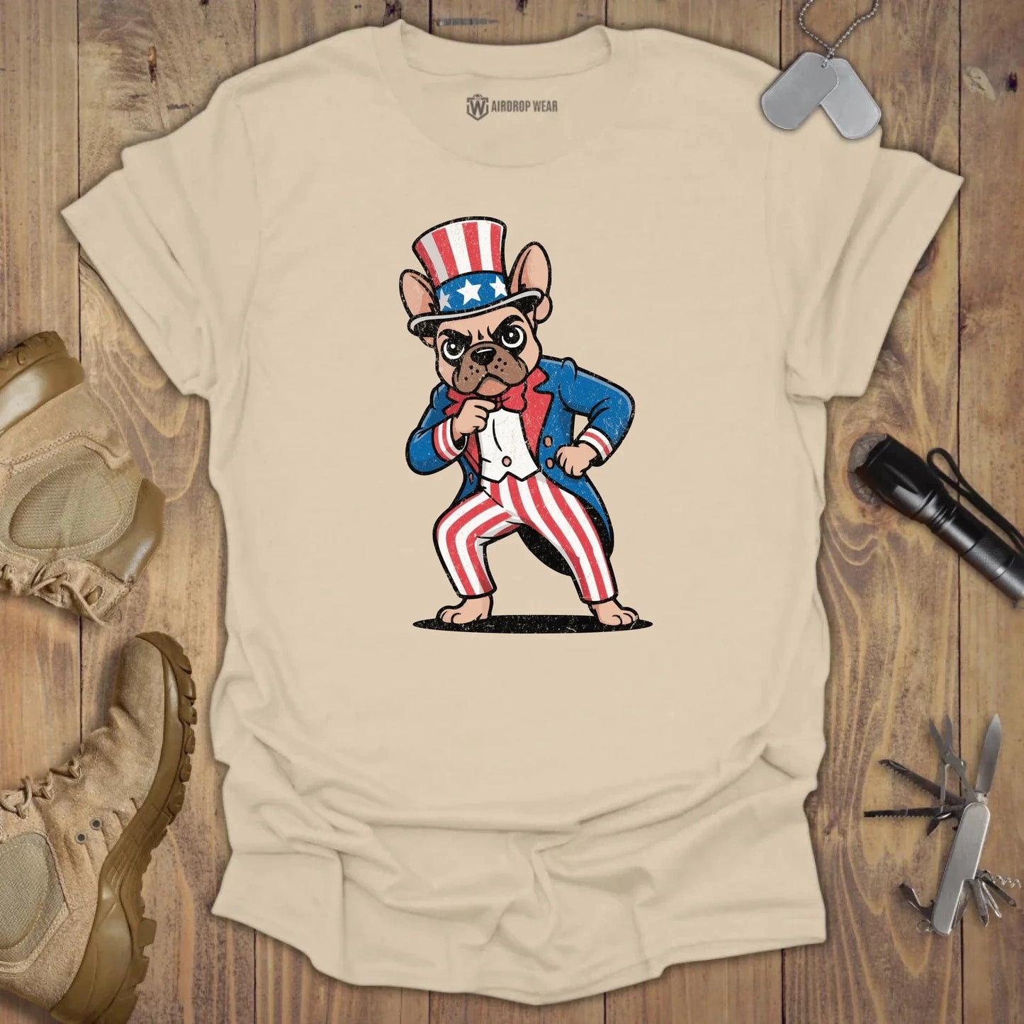 I Want You Frenchie T-shirt Sand