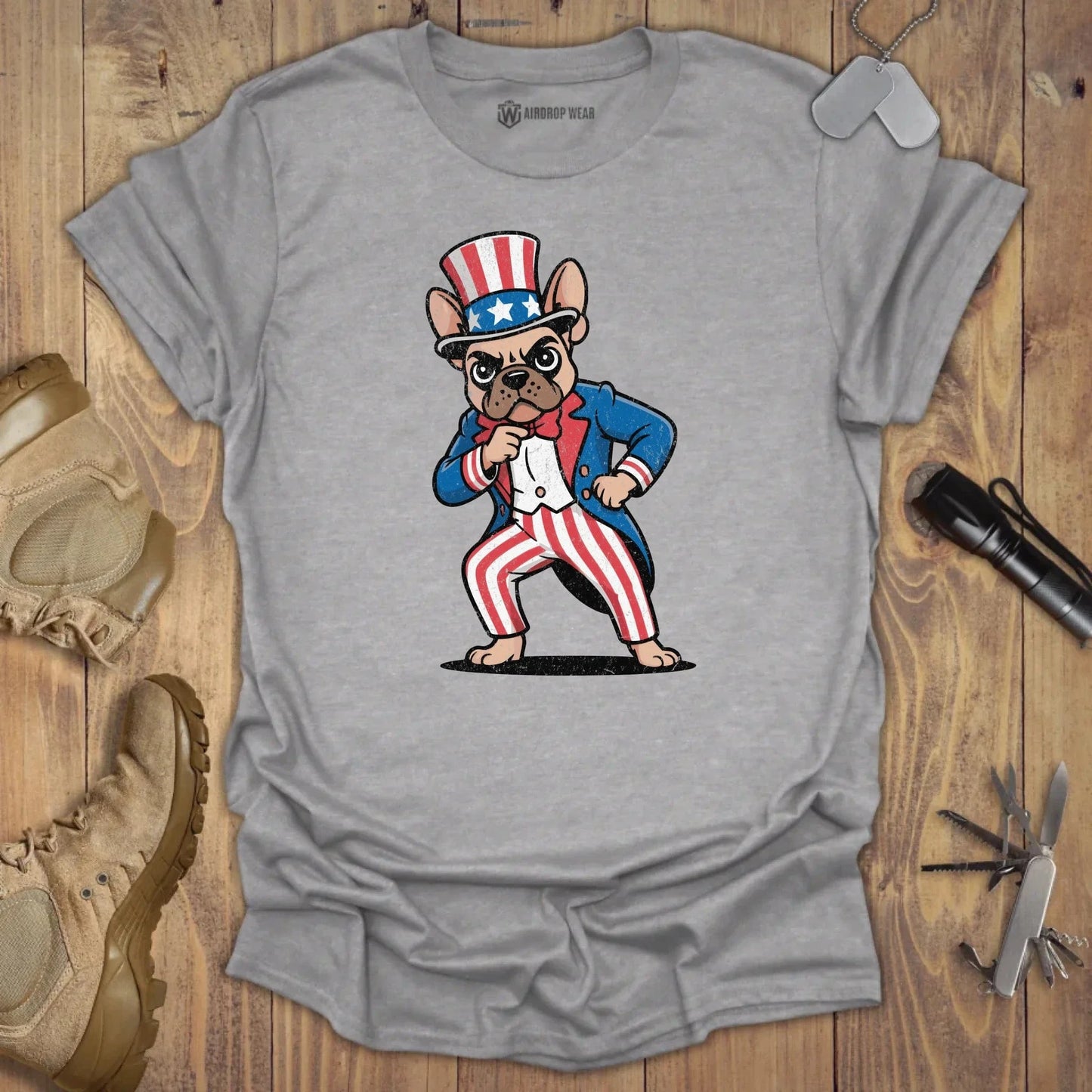 I Want You Frenchie T-shirt Sport Grey