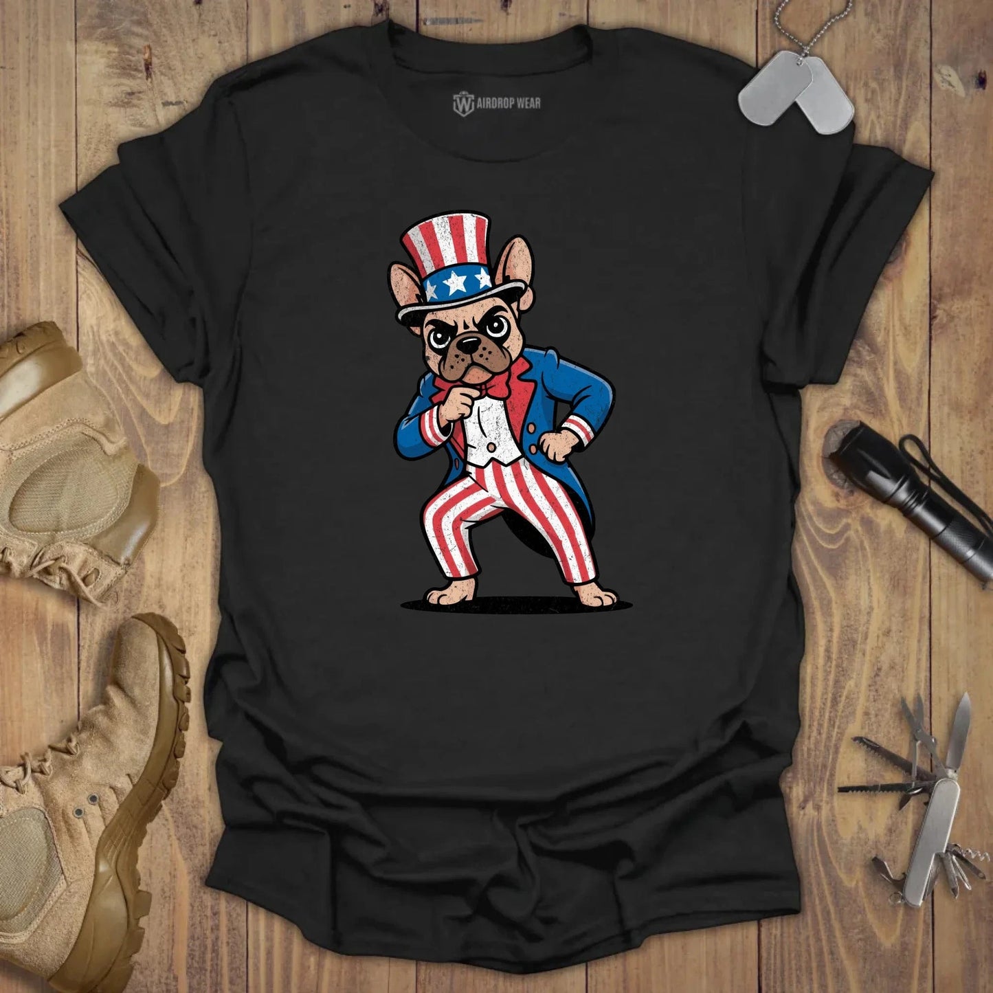 I Want You Frenchie T-shirt Black