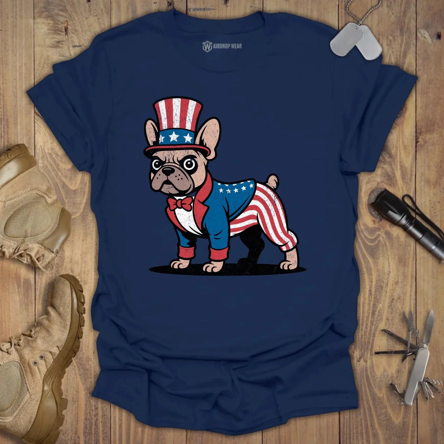 Uncle Frenchie T-shirt Navy