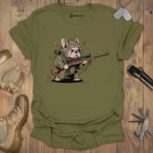 Sniper Frenchie T-shirt Military Green